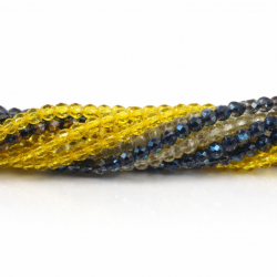 Glass crystals 3x3mm