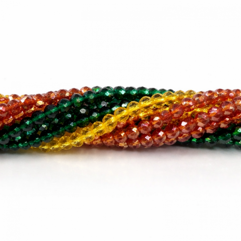 Glass crystals 3x3mm