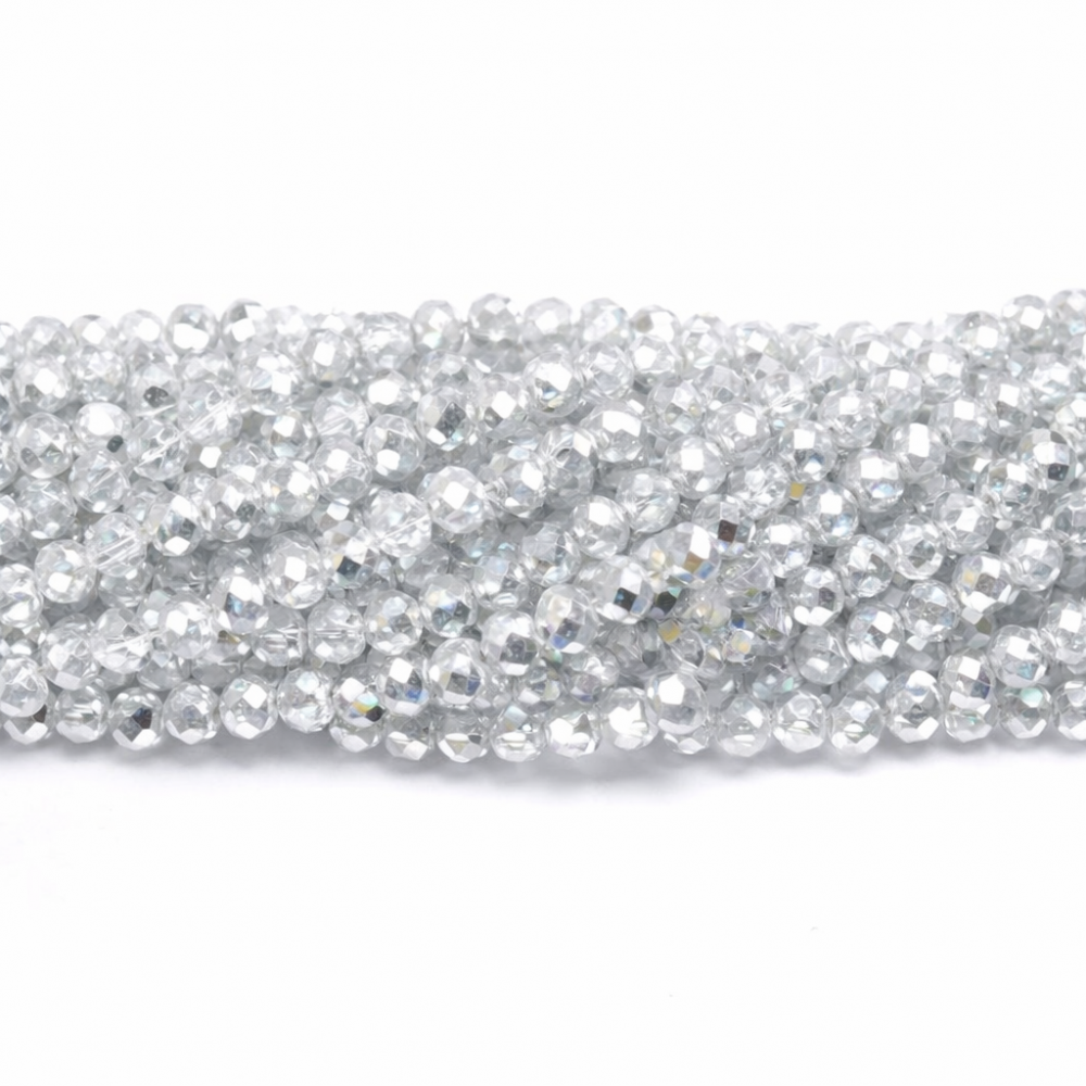 Glass crystals 4x3mm