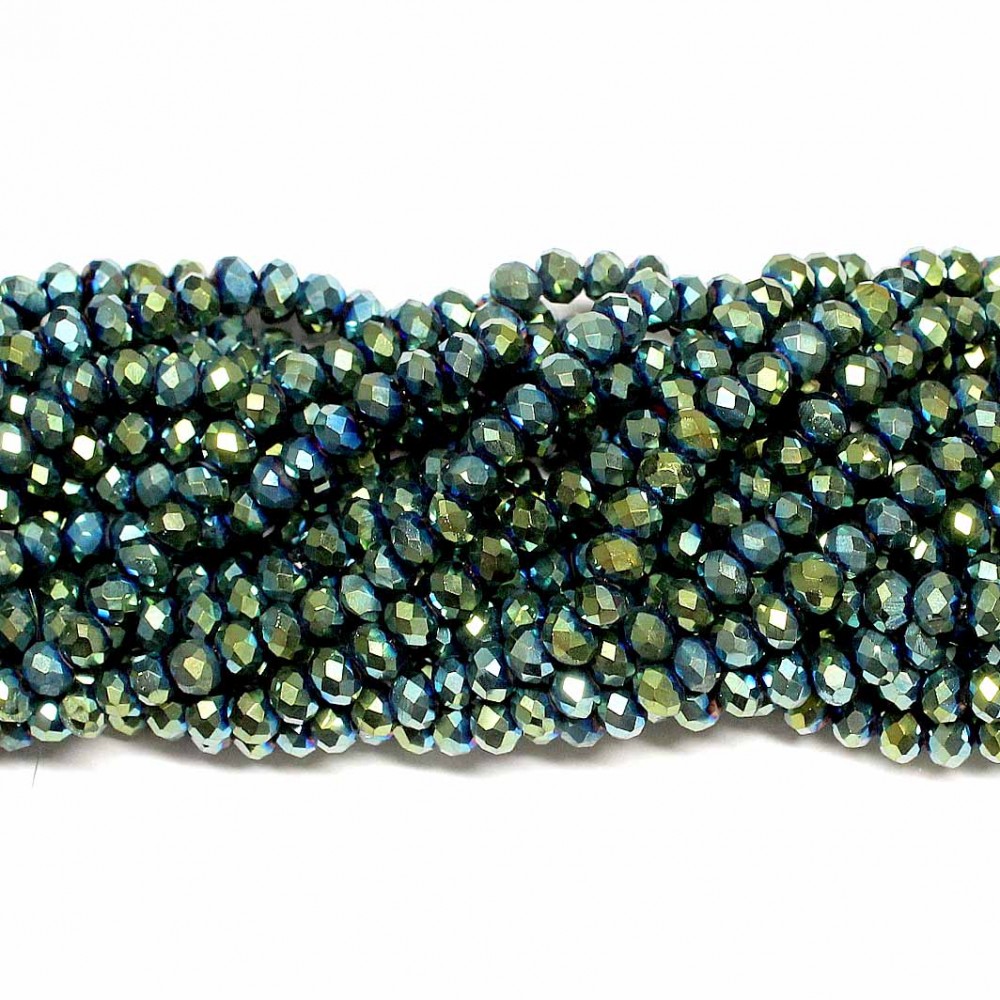Glass crystals 4x3mm
