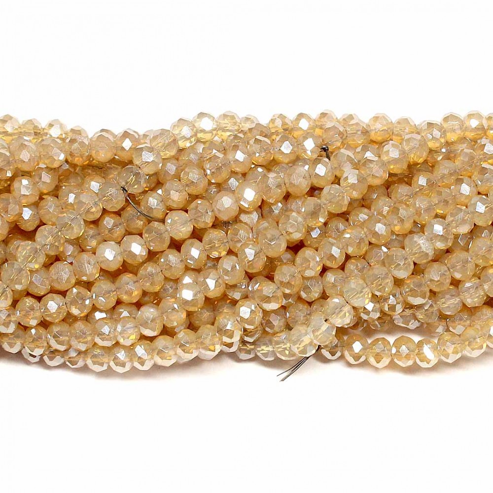 Glass crystals 4x3mm