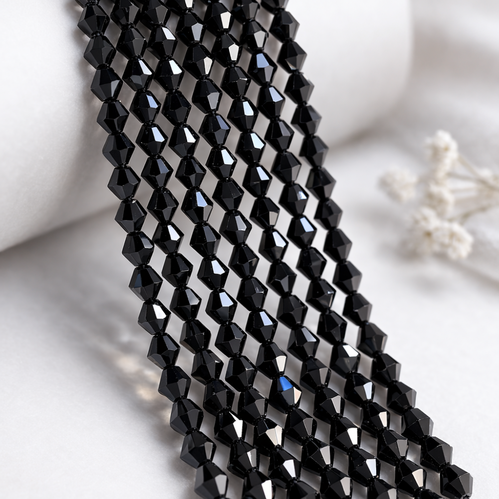 Glass crystal bicone beads 4.5×4 mm