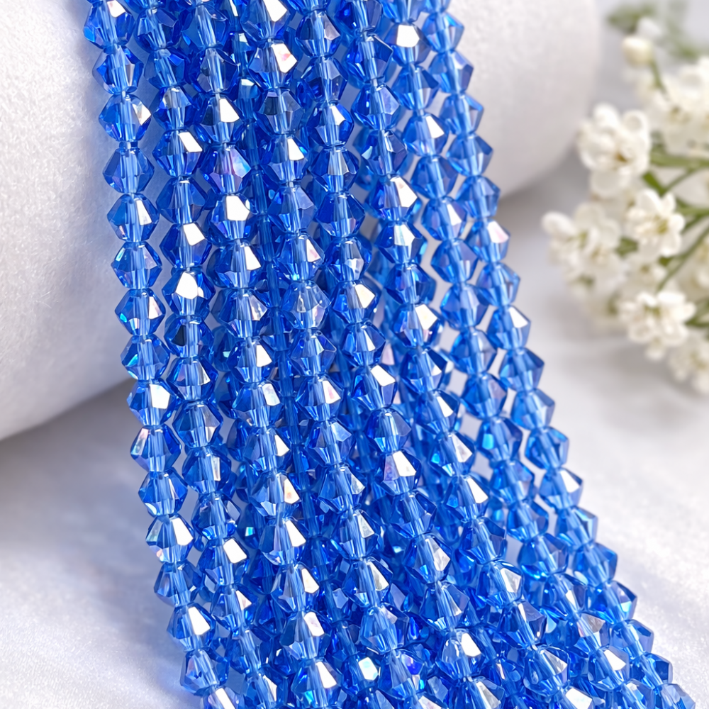 Glass crystal bicone beads 4.5×4 mm