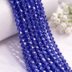 Glass crystal bicone beads 4.5×4 mm