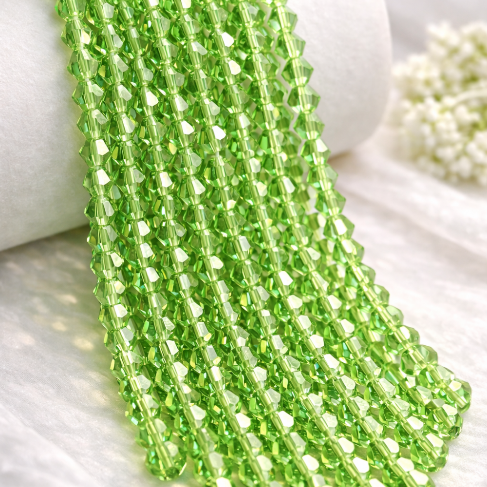 Glass crystal bicone beads 4.5×4 mm