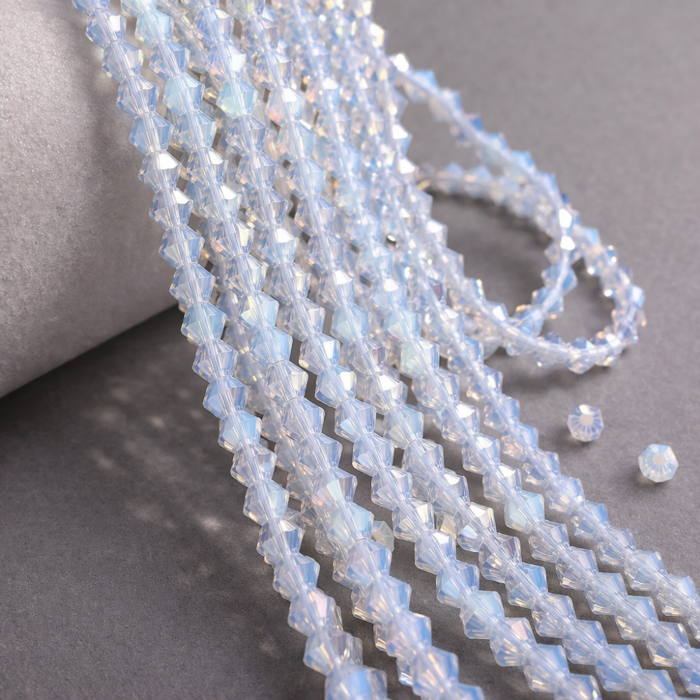 Glass crystal bicone beads 4.5×4 mm