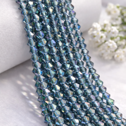 Glass crystal bicone beads 4.5×4 mm