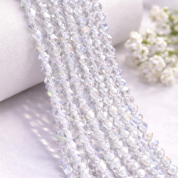Glass crystal bicone beads 4.5×4 mm