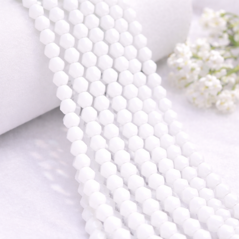 Glass crystal bicone beads 4.5×4 mm