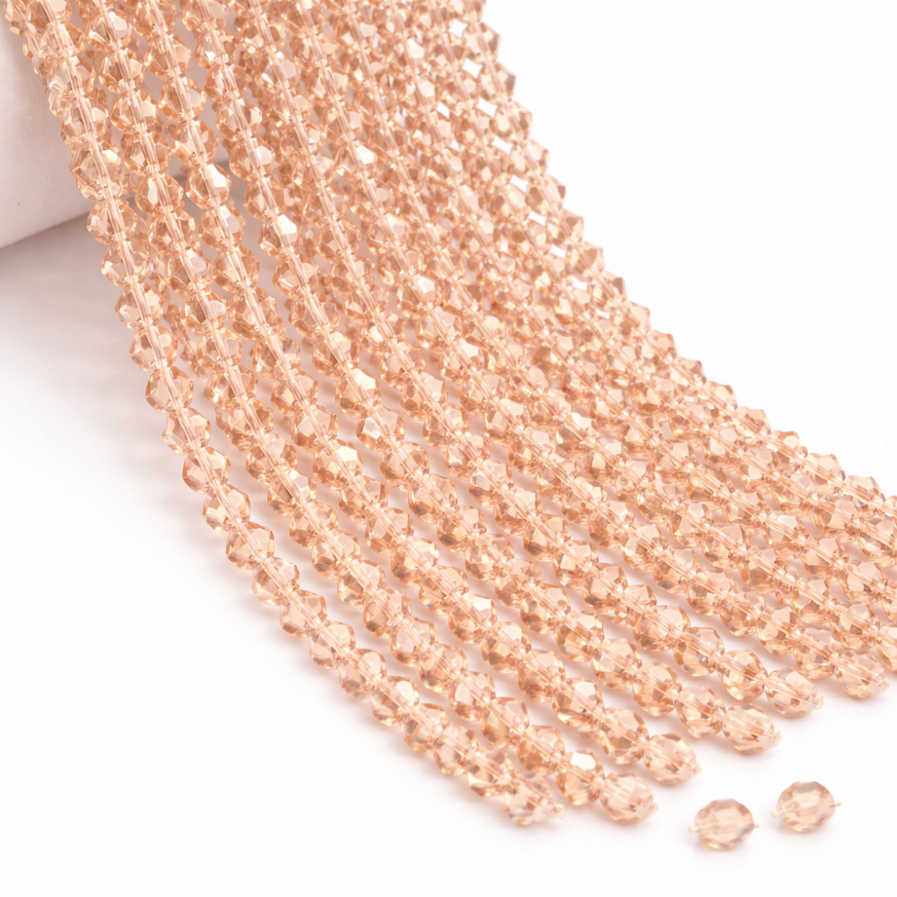 Glass crystal bicone beads 4.5×4 mm