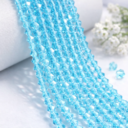 Glass crystal bicone beads 4.5×4 mm