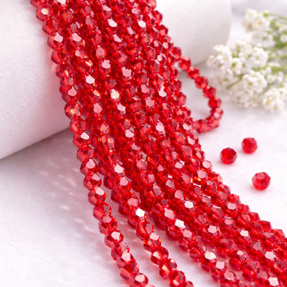 Glass crystal bicone beads 4.5×4 mm