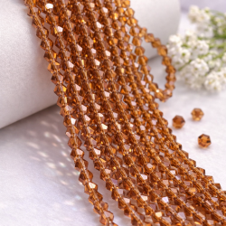 Glass crystal bicone beads 4.5×4 mm