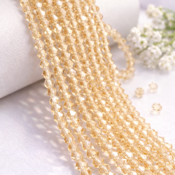 Glass crystal bicone beads 4.5×4 mm