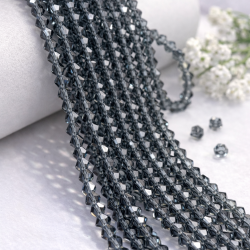 Glass crystal bicone beads 4.5×4 mm