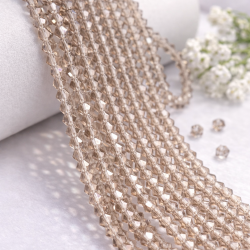 Glass crystal bicone beads 4.5×4 mm