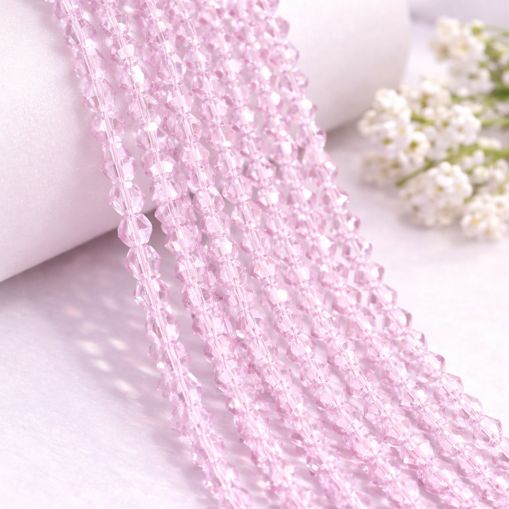 Glass crystal bicone beads 4.5×4 mm