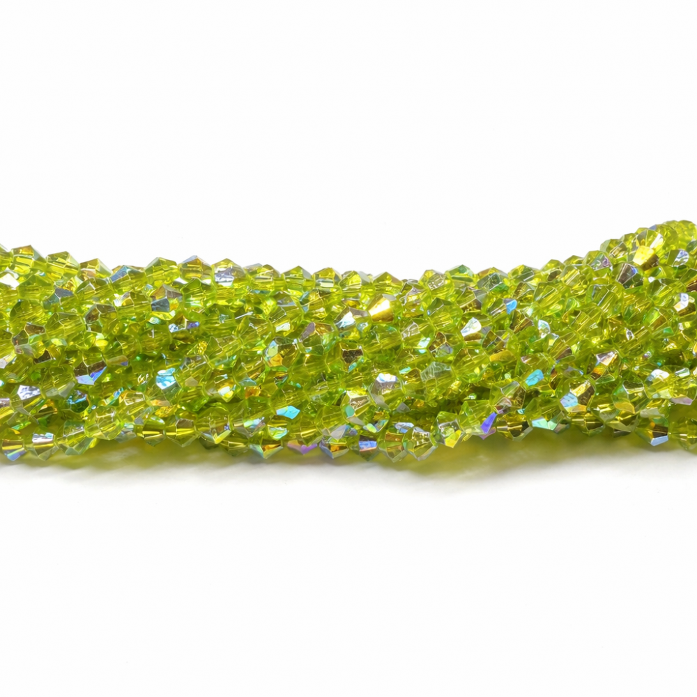 Glass crystal bicone beads 4.5×4 mm