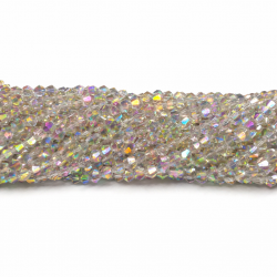 Glass crystal bicone beads 4.5×4 mm