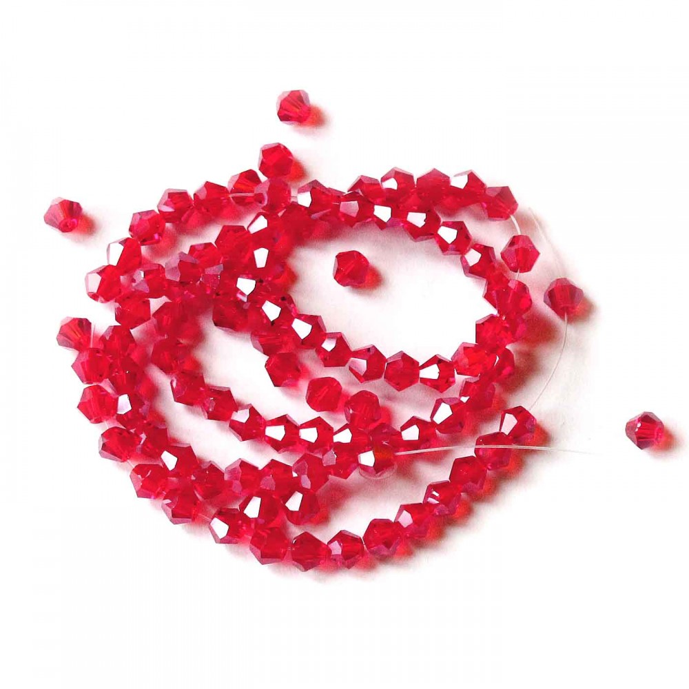 Glass crystal bicone beads 4.5×4 mm