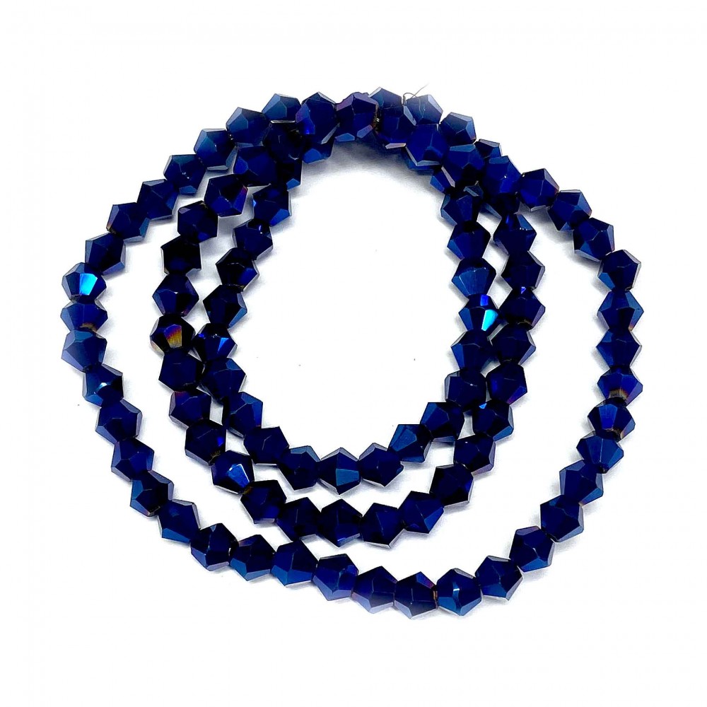 Glass crystal bicone beads 4.5×4 mm