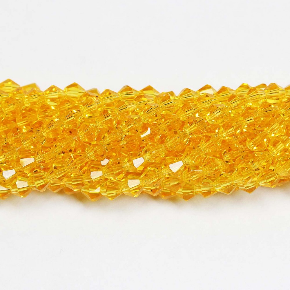 Glass crystal bicone beads 4.5×4 mm