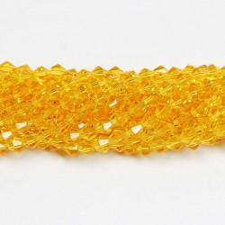 Glass crystal bicone beads 4.5×4 mm
