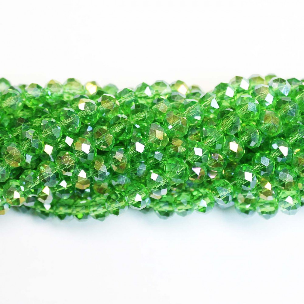 Faceted Glass Crystal Beads 6 × 5 mm