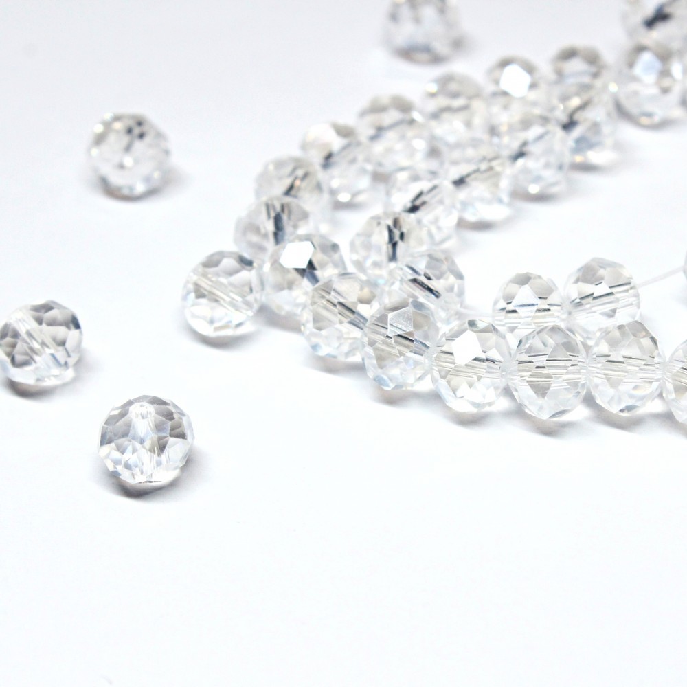 Glass crystals 8x6mm