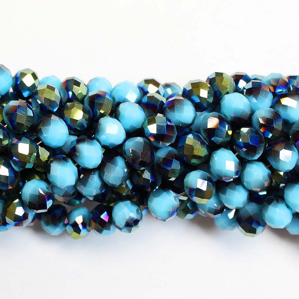 Glass crystals 8x6mm