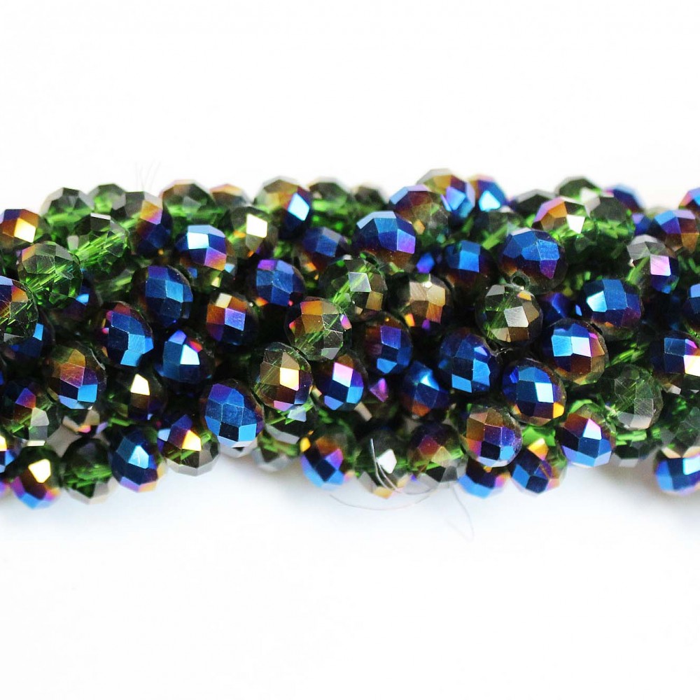 Glass crystals 8x6mm