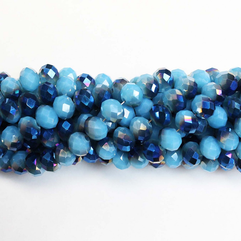 Glass crystals 8x6mm