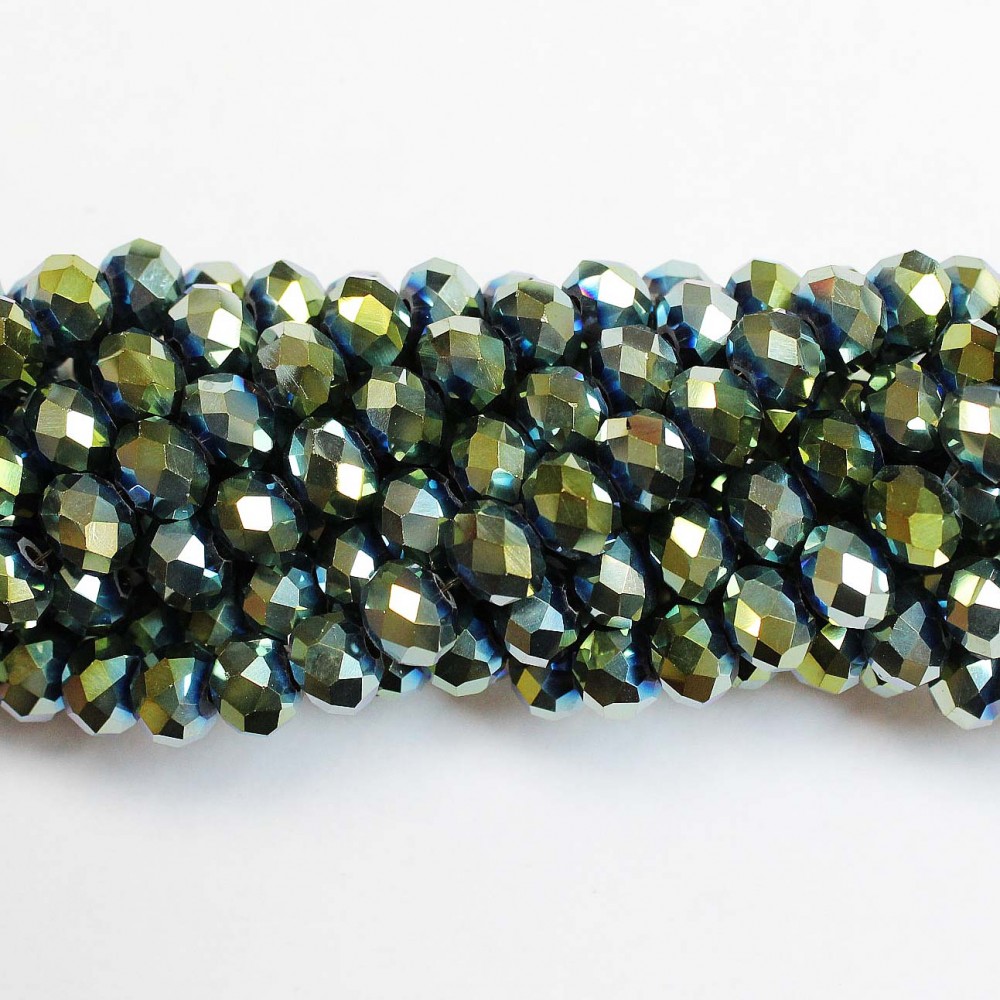 Glass crystals 8x6mm