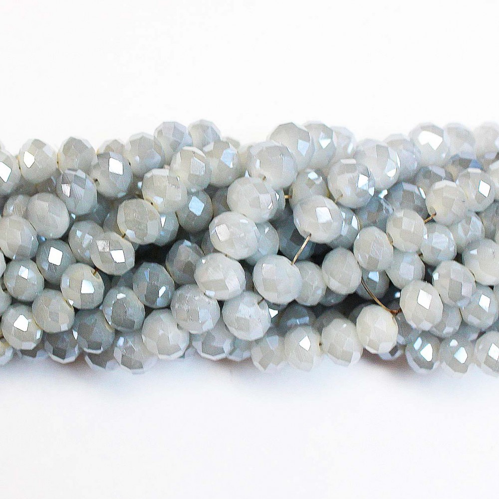 Glass crystals 8x6mm