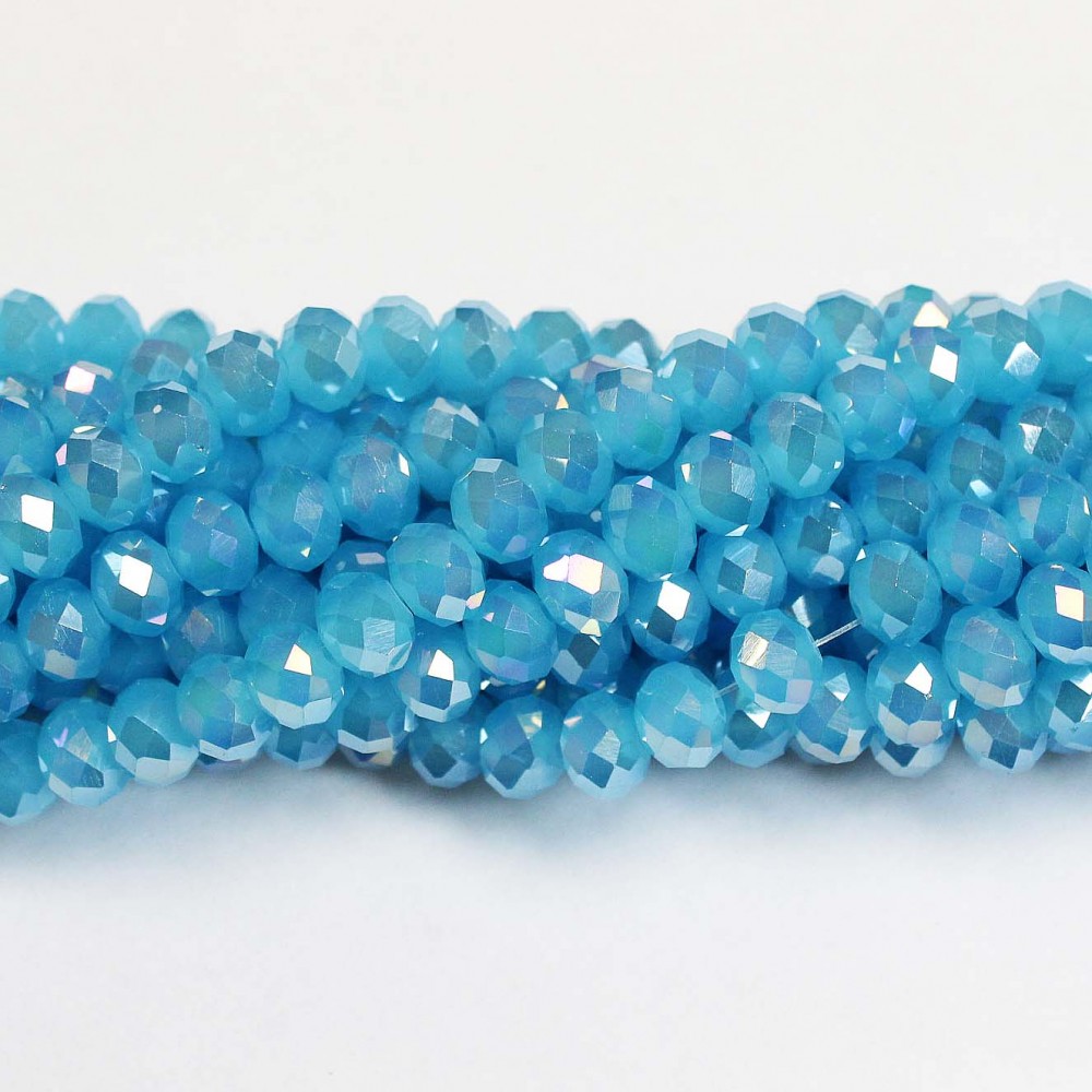 Glass crystals 8x6mm