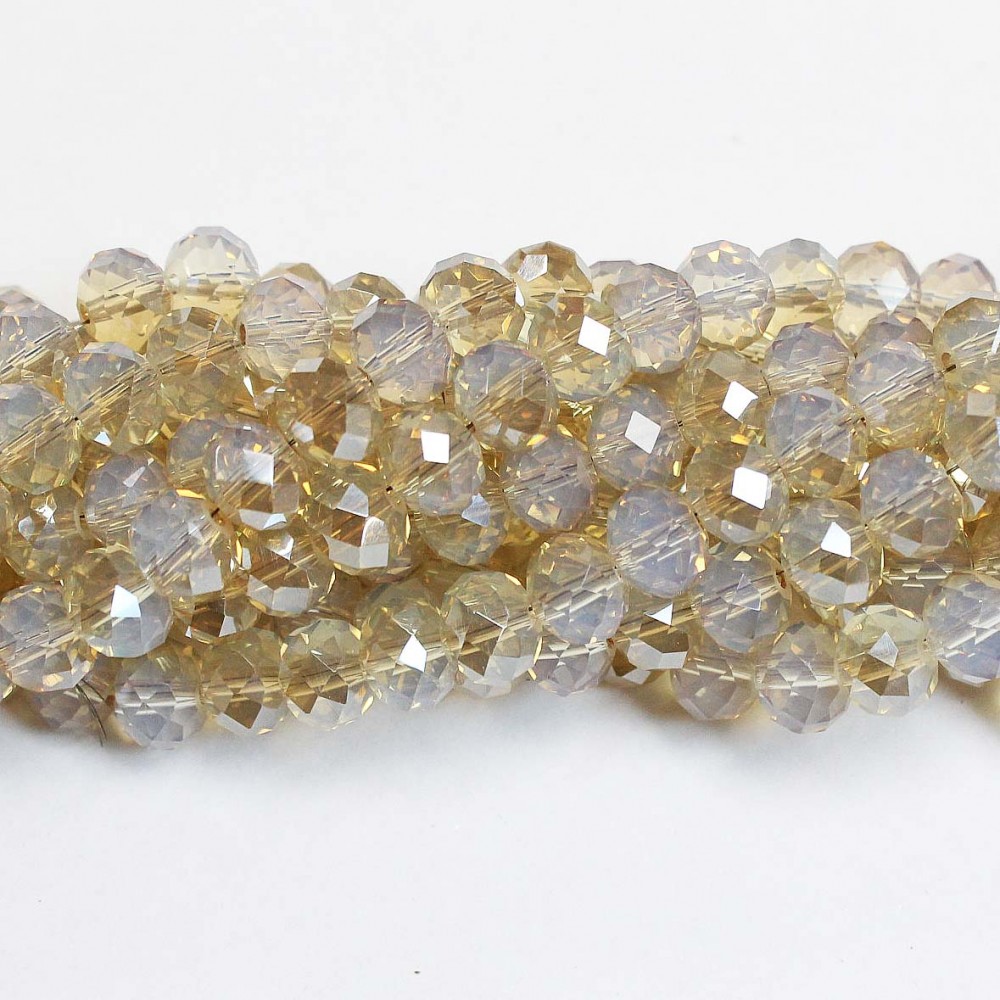 Glass crystals 8x6mm