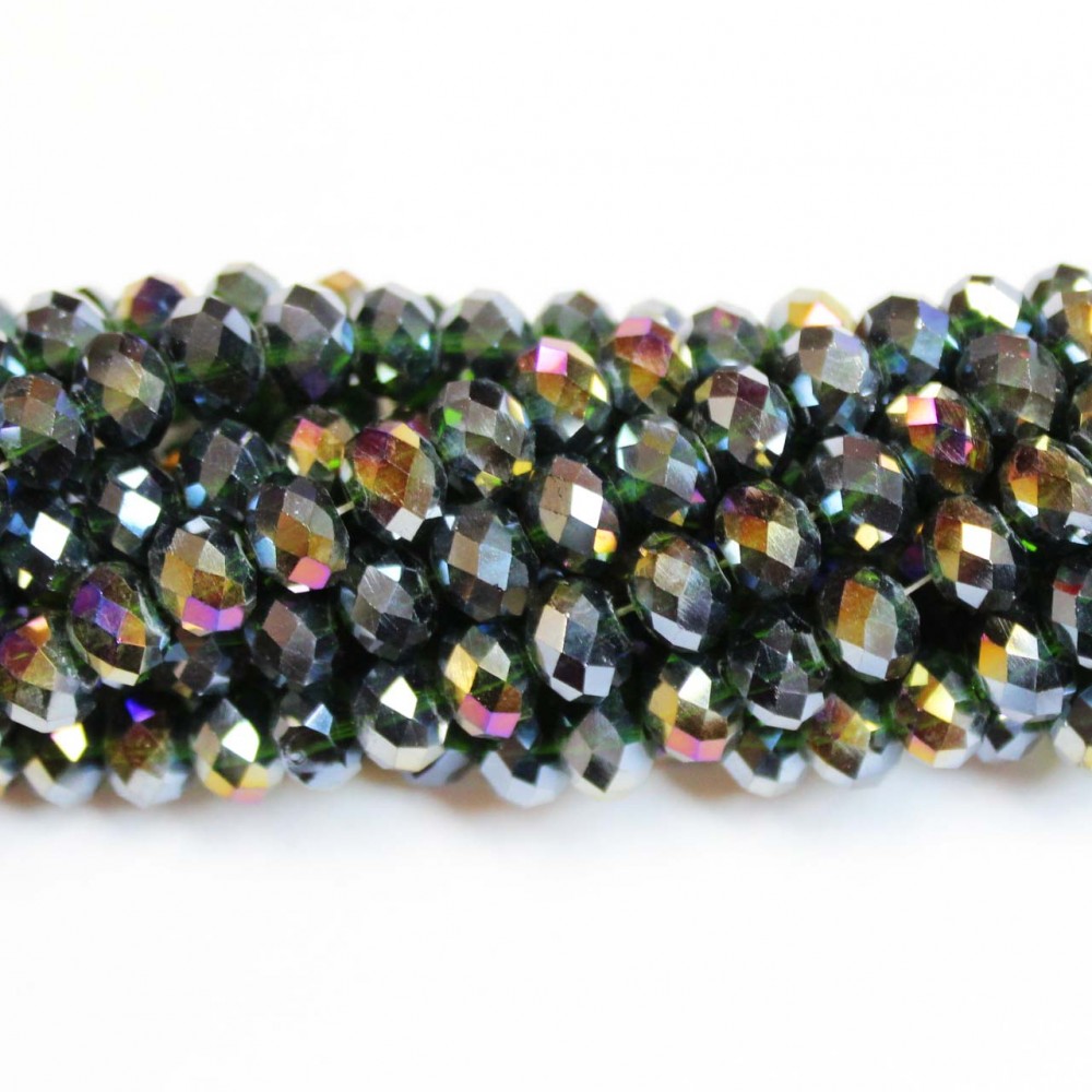 Glass crystals 8x6mm