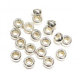 Silberne Perlen 6,5x3mm 1pcs. (F13S2006)