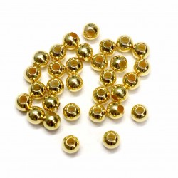 Silberne Perlen mit Vergoldung 4mm 1pcs. (F13S3000)