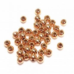 Silberne Perlen mit Vergoldung  4mm 1pcs. (F13S4003)