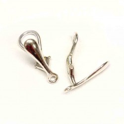 Silver earring clips - 18x5 mm 2 pcs. (F02S1101)