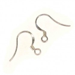 Silver earring fittings - 14x1 mm 2 pcs. (F02S2004)