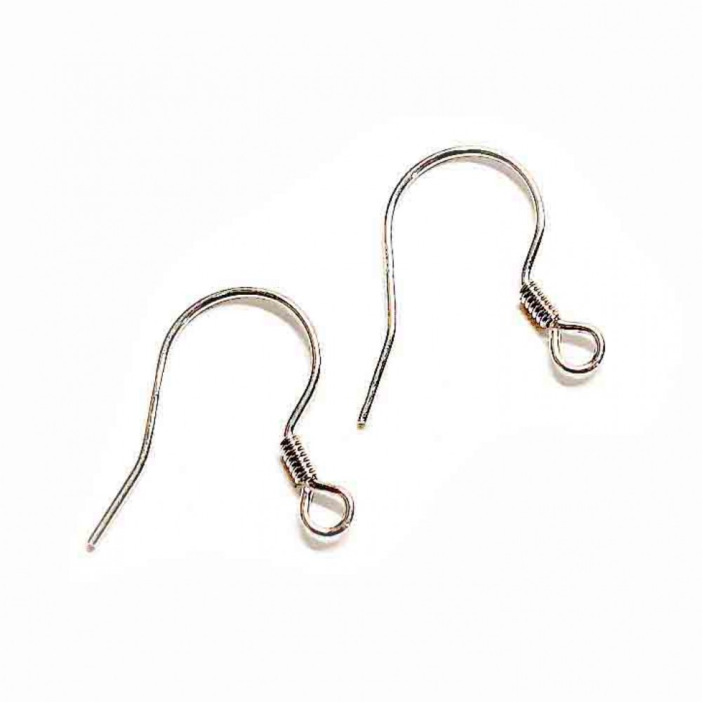 Silver earring fittings - 14x4 mm 2 pcs. (F02S1050)