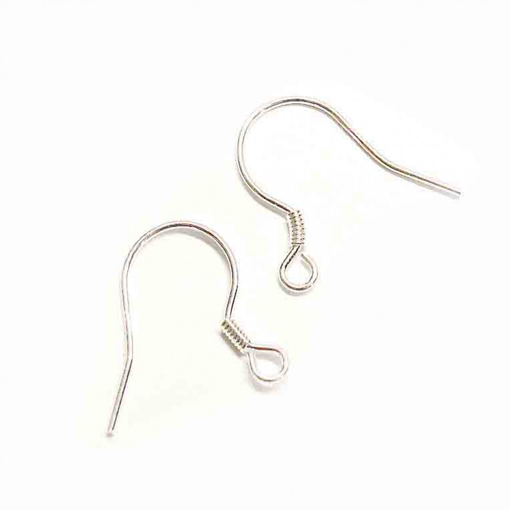 Silver earring fittings - 14x4 mm 2 pcs. (F02S2050)
