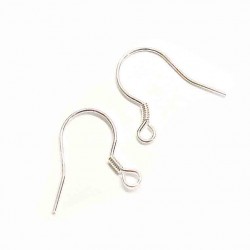 Silver earring fittings - 14x4 mm 2 pcs. (F02S2050)
