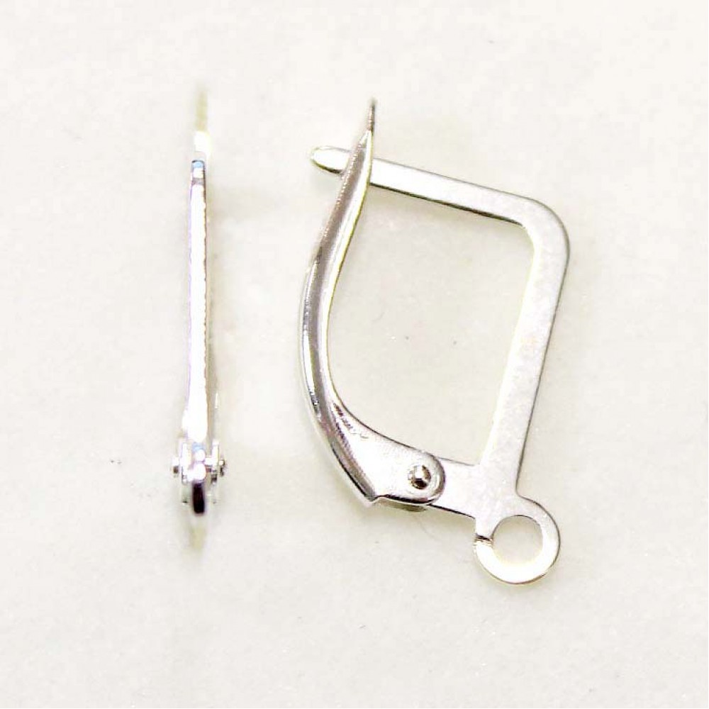 Silver earring fittings - 15x1 mm 2 pcs. (F02S1003)