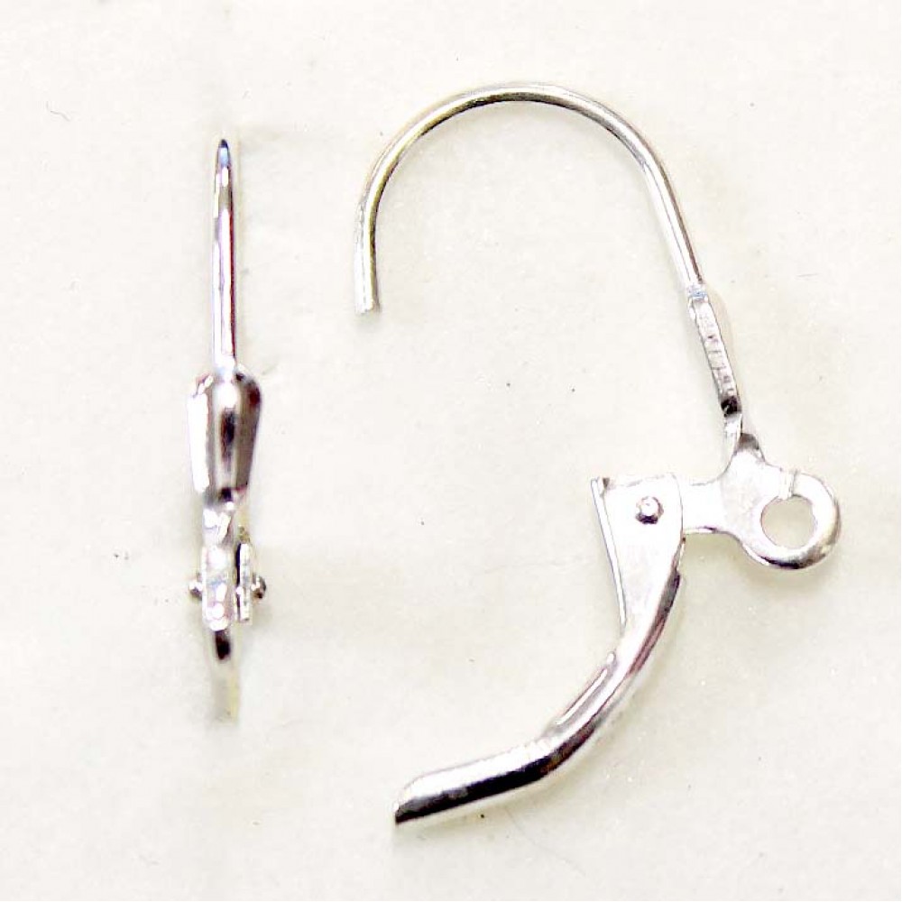 Silver earring fittings - 16x2 mm 2 pcs. (F02S2000)