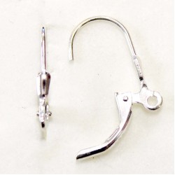 Silver earring fittings - 16x2 mm 2 pcs. (F02S2000)