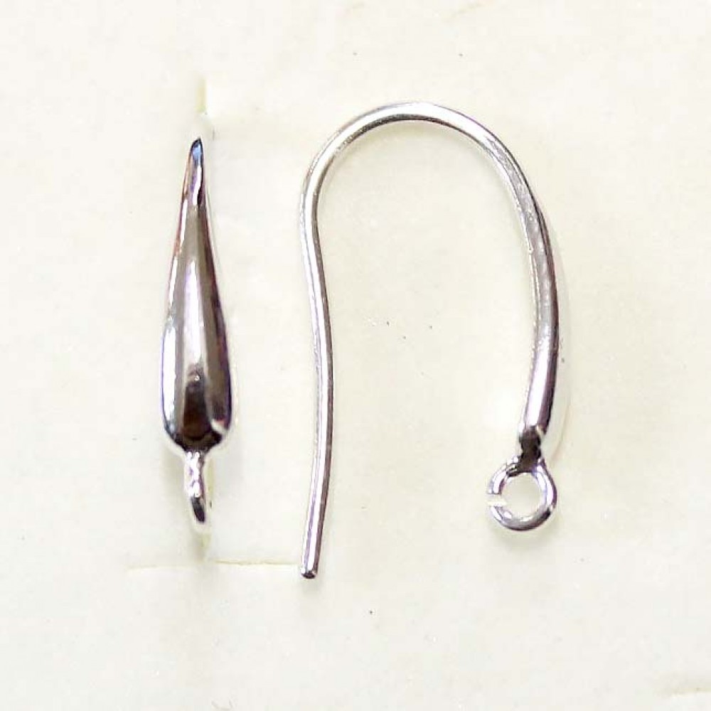 Silver earring fittings - 19x3 mm 2 pcs. (F02S2003)