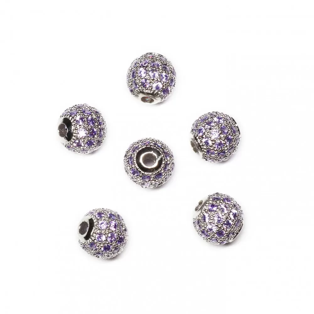 Spacer with zircons Lux 8mm 1pcs. (F13L1221) Spacer with zircons Lux 8mm 1pcs. (F13L1221)